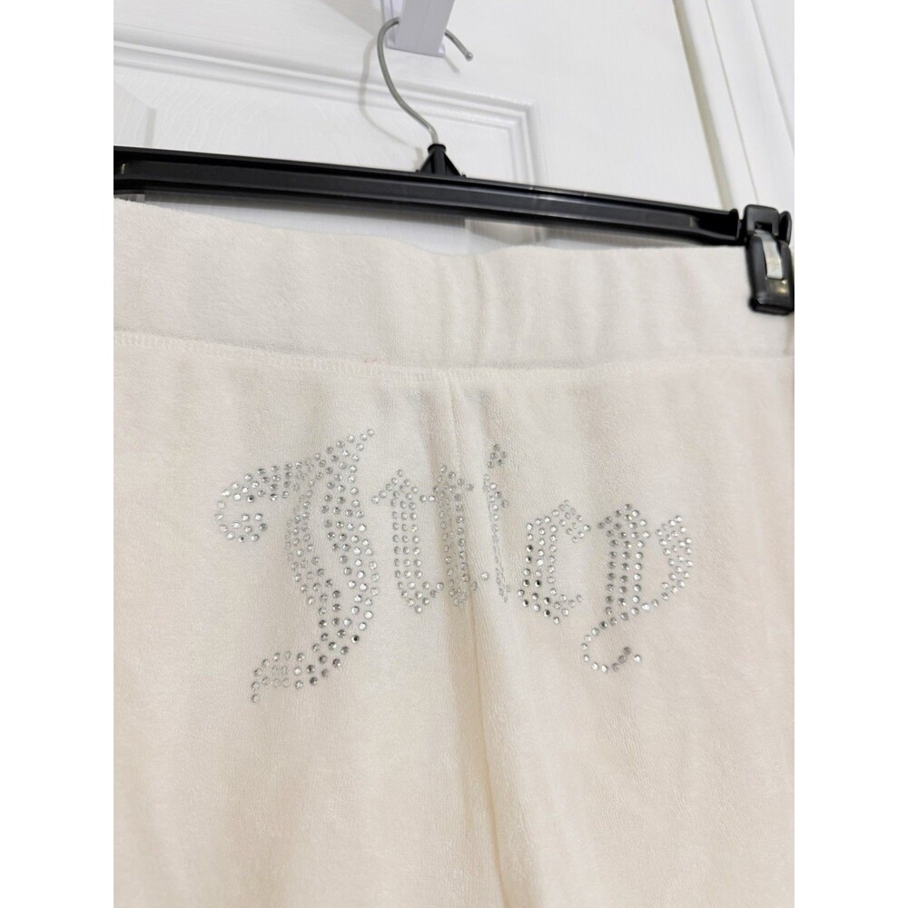 Juicy Couture Oyster Terry Cloth Short Sleeve Hoodie and Shorts Set XL NWT - Picture 11 of 11